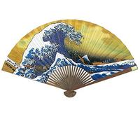 Ventilatore pieghevole portatile giapponese Sensu Ukiyoe progettato Hokusai N...
