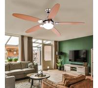 Plafoniera Ventilatorlampe Ventilatore da Soffitto Interruttore Tirare LED [EEK: F]