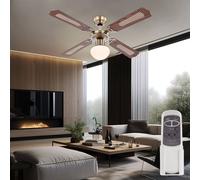 Ventilatore Plafoniera Lampada Sala Pranzo Raffreddamento Telecomando 1 Fuochi [EEK: Non valutato]