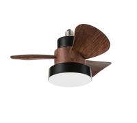 Ventilatore plafoniera Perenz illumina EDDY 7208 6248 E27 LED metallo legno