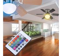 Ventilatore Plafoniera Telecomando Ventola Regolabile Raffreddamento RGB LED [EEK: Inaditato]