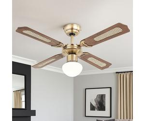 Ventilatore Plafoniera Ventilatorlampe Vor-Rücklauf 3-Stufen Interruttore da [EEK: Non valutato]