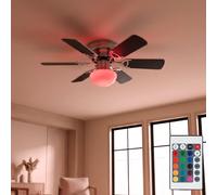 Ventilatore Plafoniera Ventola Regolatore Telecomando Reversibile Pale LED