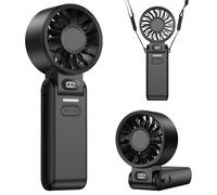 Ventilatore Portatile 100 Velocità Silenzioso e Potente - Mini Ventilatore USB Ricaricabile con Display LED, Piccolo Ventaglio Pieghevole da Tavolo per Ufficio, Viaggio, Casa, Esterno, Campeggio