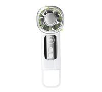 Ventilatore portatile - 1200 mAh USB ricarica ventilatore personale, raffreddamento di ventilazione con gancio e clip | Display LED Air Cooler, circolazione 'aria multi velocità per adulti