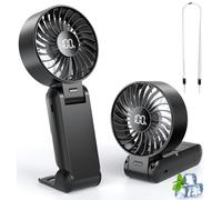 Ventilatore Portatile, 150° Pieghevole Ventilatori, 3800 mAh Ventilatore USB Ricaricabile, Mini Ventilatore Portatile a Batteria con LED Display, Ventilatore da Tavolo per Spiaggia, Ufficio, Viaggio