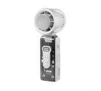 Ventilatore portatile 3 in 1, turbo portatile con display a LED, 100 impostazioni di velocità, ricaricabile, batteria da 3600 mAh, design pieghevole per viaggi e campeggio (bianco)