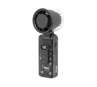 Ventilatore portatile 3 in 1, turbo portatile con display a LED, 100 impostazioni di velocità, ricaricabile, batteria da 3600 mAh, design pieghevole per viaggi e campeggio (nero)