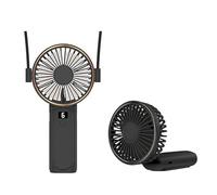 Ventilatore portatile, 4000 mAh, 180 regolabili, 6 velocità, ventilatore pieghevole ricaricabile tramite USB con visualizzazione dell'elettricità in tempo reale (nero)