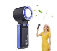 Ventilatore portatile 4000 mAh | Ventilatore elettrico a mano 5 velocità, pieghevole ricaricabile per campeggio, lavoro a piedi interni casa viaggio spiaggia lavoro esterno