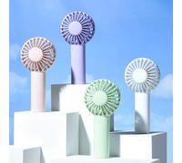 Ventilatore portatile a batteria 3W, 1200mAh, 140mm, bianco/rosa/verde/viola