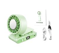 Ventilatore portatile a mano - 5 velocità con display LED digitale, dispositivo ricaricabile per esterno | Ventilatore personale potente,Per estate, viaggi, campeggio, spiaggia, festival, sport