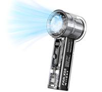 Ventilatore Portatile a Mano con Ghiaccio Piastra di Raffreddamento, Mini Ventilatore Turbo Condizionatore Tascabile Potente USB Ricaricabile, Velocità Regolabile 1-100 per Donna Viaggio Spiaggia