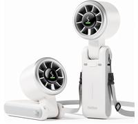 Ventilatore Portatile a Mano, Raffreddamento Turbo 10M/S, 5 Velocità, Batteria R
