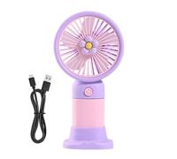 Ventilatore Portatile A Mano | Silenzioso Strumento Estivo USB Ricaricabile con Base Inclusa,Ventilatore A Mano Ricaricabile,Adatto Per Ufficio, Cucina, Casa, Viaggi, Interno Ed Esterno, Per Donne E U