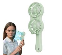 Ventilatore Portatile A Mano,Ventaglio Manuale Elettrico | Dispositivo Di Raffreddamento Da Viaggio A Doppia Testa Per Palestra Jogging Giardinaggio Spiaggia Escursionismo All'aperto Campeggio