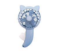 Ventilatore Portatile A Pressione Manuale Mini Senza Batteria For Cartoni Animati Raffreddatore D'aria Estivo For L'apprendimento A Casa Da Viaggio Vento Forte(Blue)