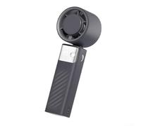 Ventilatore portatile a turbina ad alta velocità con display digitale USB per auto/ufficio (grigio)