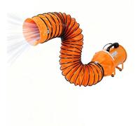 Ventilatore portatile ad alta velocità, ventilatore assiale industriale per impieghi gravosi, tubo flessibile in PVC per la ventilazione di scantinati, cucine, officine e magazzini(40cm,5m)