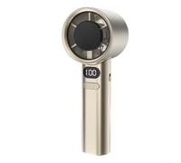 Ventilatore portatile alimentato tramite USB con controllo digitale preciso e tecnologia Turbo Airflow (oro)