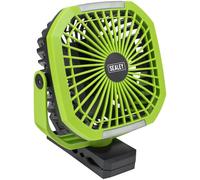 Ventilatore Portatile Clip Sealey SCF8WL A 4 Velocità Con Luce Da Lavoro 8"
