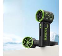 Ventilatore portatile con capacità di ricarica turbo e forza del flusso d'aria regolabile per raffreddamento portatile tutto il giorno (1 verde)