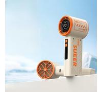 Ventilatore portatile con capacità di ricarica turbo e forza del flusso d'aria regolabile per raffreddamento portatile tutto il giorno (1 arancione)