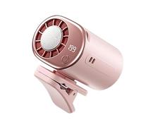 Ventilatore Portatile Con Clip, Dimensioni Compatte, 1 Pezzo, Ventole Di Raffreddamento Personali Ricaricabili, Ventola Del Condizionatore D'aria Con Display LED, Flusso D'aria Potente, Per Il Campegg