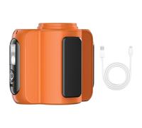 Ventilatore Portatile Con Clip In Vita, 11 * 9,5 * 7cm Ventola Ricaricabile In Vita, Batteria A Lunga Durata Da 5000mah, Dotata Di 1 Cavo USB, Con Torcia Elettrica, Per Cantieri, Escursioni, Outdoor