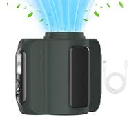 Ventilatore Portatile Con Clip In Vita, 11 * 9,5 * 7cm Ventola Ricaricabile In Vita, Batteria A Lunga Durata Da 5000mah, Dotata Di 1 Cavo USB, Con Torcia Elettrica, Per Cantieri, Escursioni, Outdoor