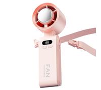 Ventilatore portatile con display digitale - Ventola ricaricabile USB da tavolo, strumento di ventilazione portatile con batteria da 3600 mAh, ventole per condizionatori d'aria ad alta velocità per ca