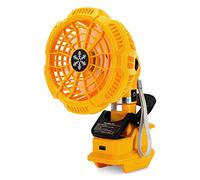 Ventilatore portatile con grande clip, compatibile con la batteria al litio Dewalt 18 V, 54 V, ventilatore da tavolo alimentato a batteria con 3 impostazioni di velocità (la batteria non è inclusa)