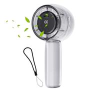 Ventilatore Portatile con Luci a LED,Ventilatore USB Velocità Regolabile (1 - 100),Display HD mini Ventilatore,USB Ricarica Rapida 2H,Ventilatore Potente per Viaggi/Esterno/Casa/Ufficio - Nero