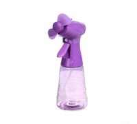Ventilatore portatile con nebulizzatore d'acqua, serbatoio dell'acqua da 500 ml, ricaricabile tramite USB, funzione di nebbia di raffreddamento compatta, per viaggi e estate, blu (viola)