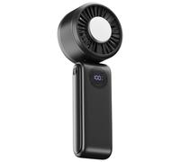 Ventilatore portatile con raffreddamento a ghiaccio, batteria da 4000 mAh, design pieghevole, 5 velocità, ricarica USB-C, ventilatore portatile ricaricabile, 40,5 x 66,7 x 175,9 mm