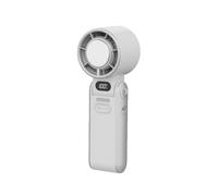 Ventilatore Portatile con Raffreddamento Ad Aria, 3600 MAh, 100 Velocità del Vento Regolabili, Pieghevole, per Esterni, con Cordino, Bianco