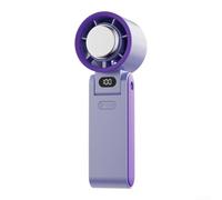 Ventilatore portatile da appendere al collo, batteria da 3600 mAh, funzione di raffreddamento a ghiaccio, per giornate calde (viola)