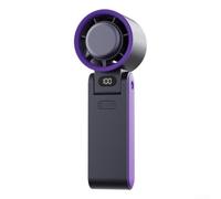 Ventilatore portatile da appendere al collo, batteria da 3600 mAh, funzione di raffreddamento a ghiaccio, per giornate calde (grigio)