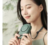 Ventilatore portatile da appendere al collo, mini raffrescatore d'aria indossabile da 2000 mAh, ricaricabile tramite USB, a 3 velocità, bianco