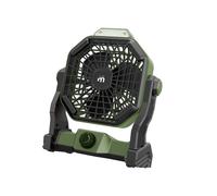 Ventilatore portatile - da campeggio - con luce LED - diametro 12 cm - 25,5 x 21