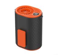 Ventilatore portatile da collo adatto ai viaggi, 5 impostazioni di velocità, batteria ricaricabile da 3000 mAh, leggero, adatto per escursioni e campeggio (arancione)