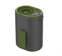 Ventilatore portatile da collo adatto ai viaggi, 5 impostazioni di velocità, batteria ricaricabile da 3000 mAh, leggero, adatto per escursioni e campeggio (verde)