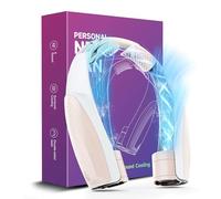 Ventilatore portatile da collo AI, 6 potenti velocità, 8000 mAh, a batteria USB-C, ventilatore girevole 360°, a mani libere, ultra silenzioso, per donne e uomini