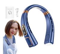 Ventilatore portatile da collo - d'aria a 360° con funzionamento | Ventilatore da collo senza pala, indossabile per uffici, biblioteche, studi, camere da letto