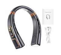Ventilatore portatile da collo - Flusso d'aria a 360° con funzionamento | Ventilatore da collo senza pala, indossabile per uffici, biblioteche, studi, camere da letto
