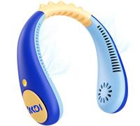 Ventilatore portatile da collo per bambini, ventilatore senza lama per bambini, ventilatore di raffreddamento ricaricabile sicuro per bambini da 4 a 14 anni, ventole personali da 2600 mAh per il collo