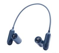 Ventilatore portatile da collo ricaricabile, design a rete protettiva, con due batterie da 2000 mAh e flusso d'aria regolabile a 3 velocità, per campeggio, attività all'aperto e viaggi (blu)