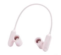 Ventilatore portatile da collo ricaricabile, design a rete protettiva, con due batterie da 2000 mAh e flusso d'aria regolabile a 3 velocità, per campeggio, lavoro, attività all'aperto, viaggi (rosa)