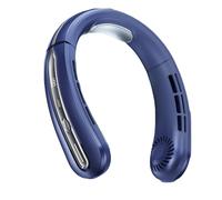 Ventilatore portatile da collo - Ventilatore ricaricabile senza pale, 4000 mAh, a batteria, indossabile personale, tridimensionale, senza foglie, design con cuffie, ventilatore da scrivania alimentato