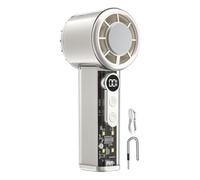 Ventilatore Portatile da Mano | Display digitale USB ricaricabile con 100 velocità e laccetto | Mini ventilatore personale portatile | per Dormitorio Picnic Campeggio Ufficio Esterno, Uomini Donne Bam